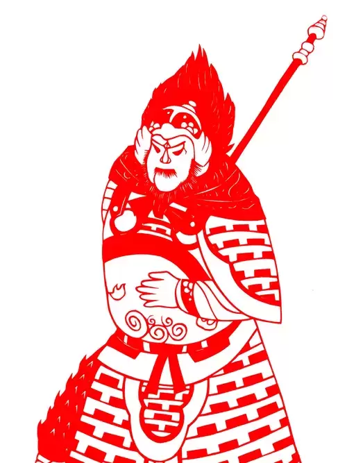 Water Margin: Qing Ming Paper Cutting Illustration Vector
