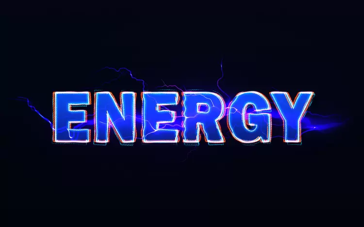 ENERGY Text Effect