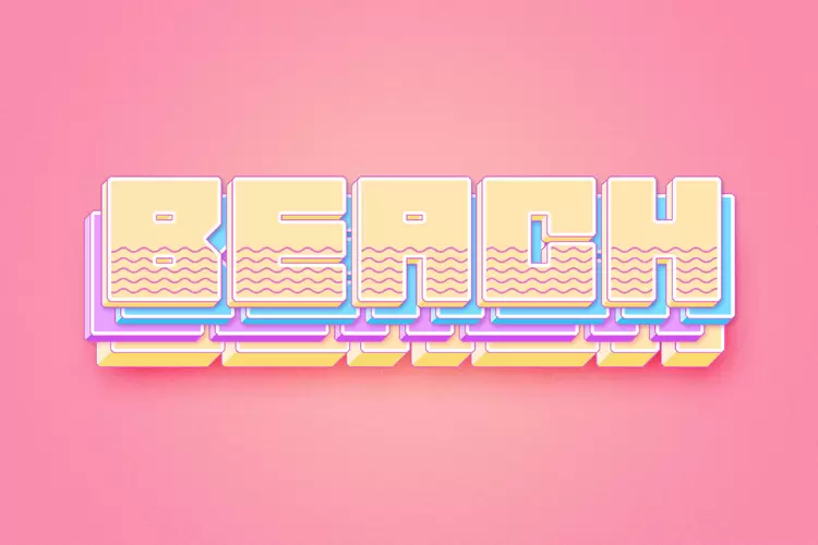 BEACH Text Effect