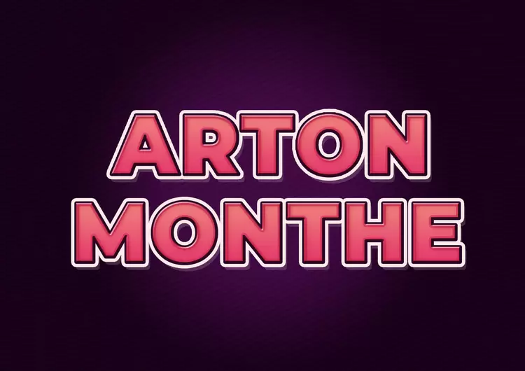 ARTON MONTHE Text Effect