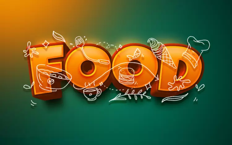 FOOD Text Effect