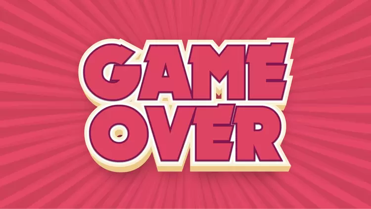 GAME OVER Text Effect