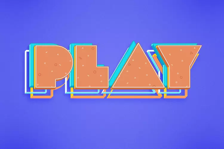 PLAY Text Effect