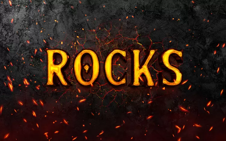 ROCKS Text Effect