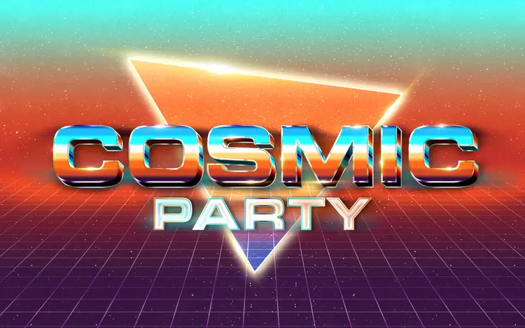 COSMIC PARTY Text Effect
