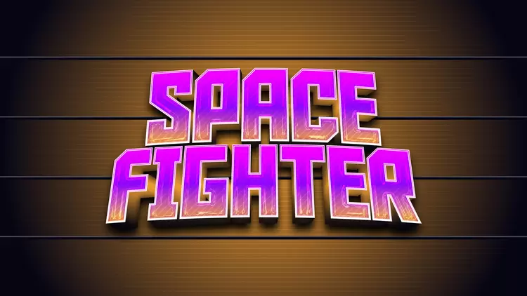 SPACE FIGHTER Text Effect