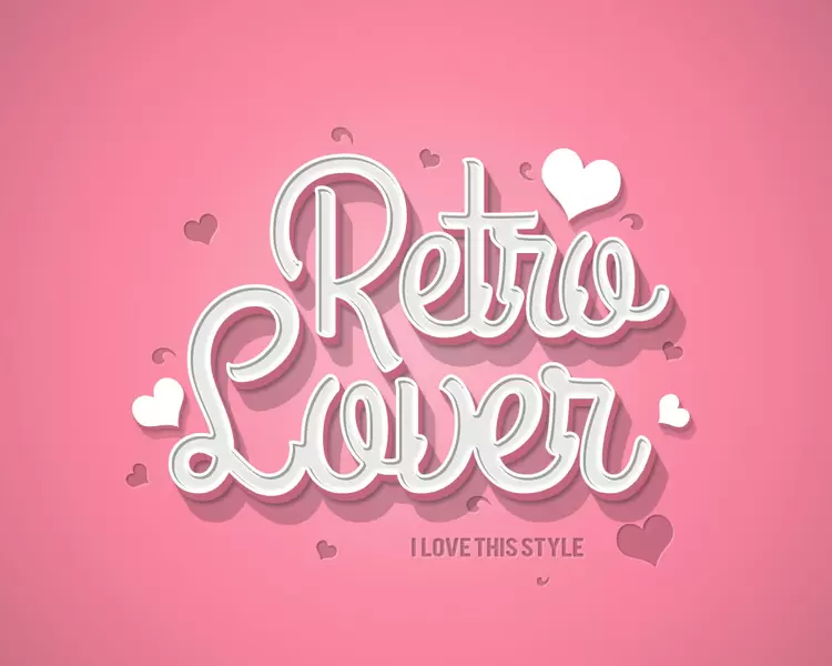 Retro Lover Text Effect