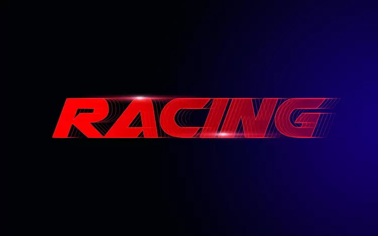 RACING Text Effect