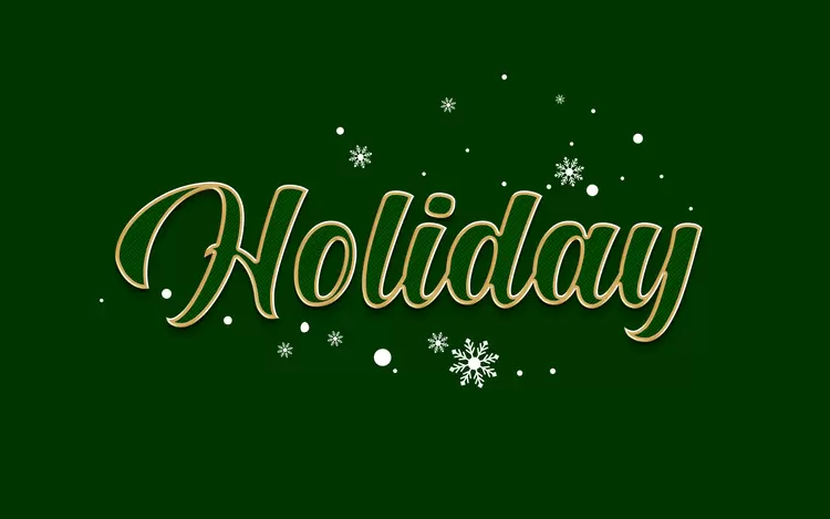 HOLIDAY Text Effect