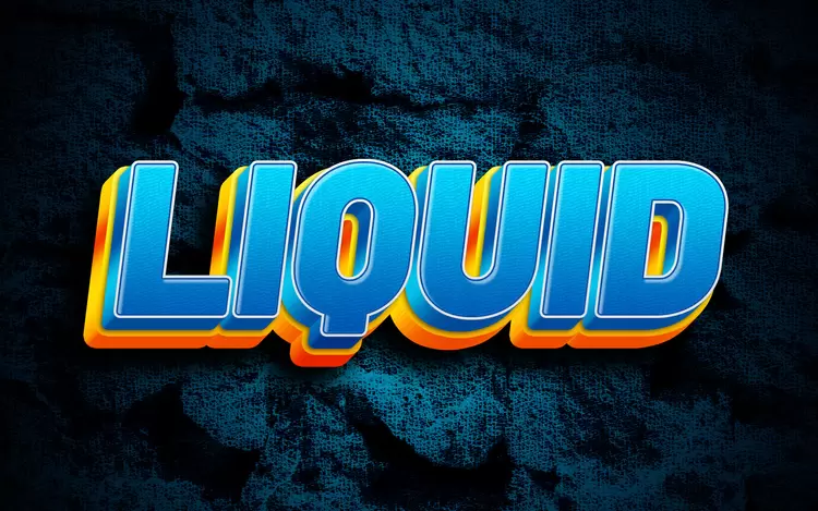 LIQUID Text Effect