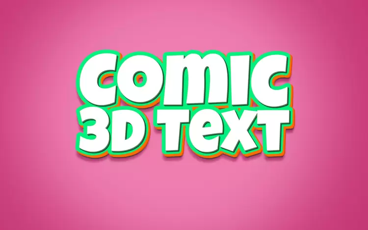 COMIC 3D TEXT Text Effect