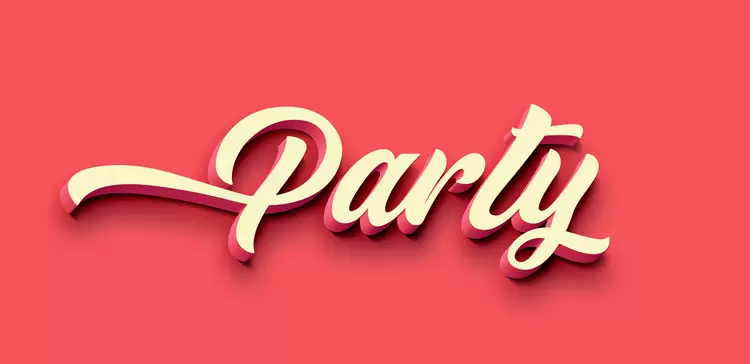 PARTY Text Effect