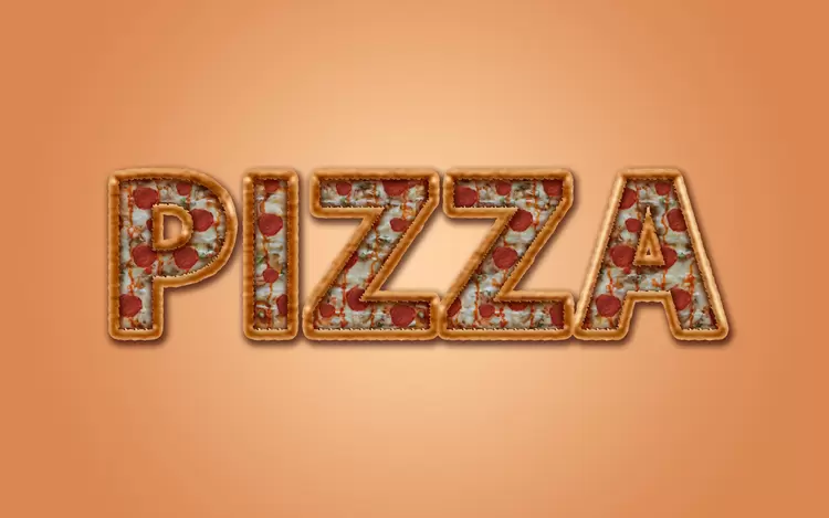 PIZZA Text Effect