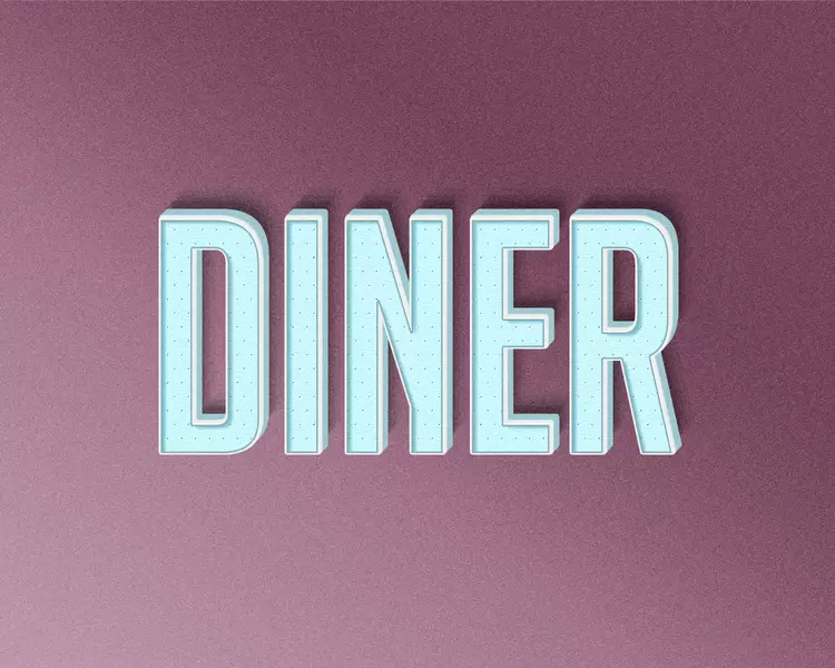 DINER Text Effect