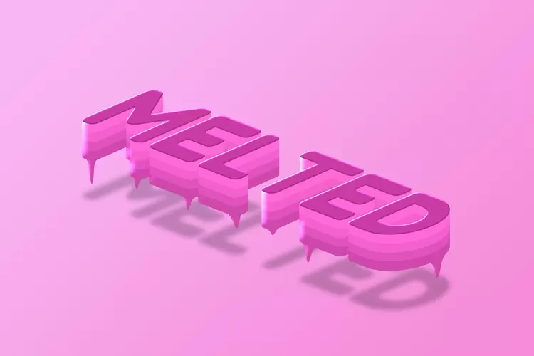 MELTED Text Effect