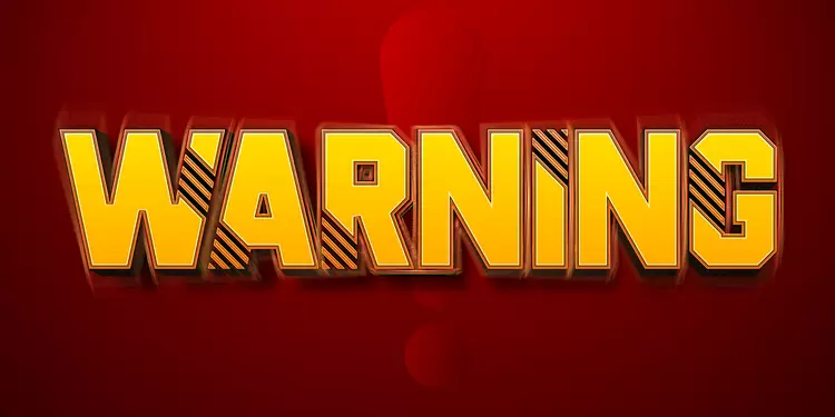 WARNING Text Effect