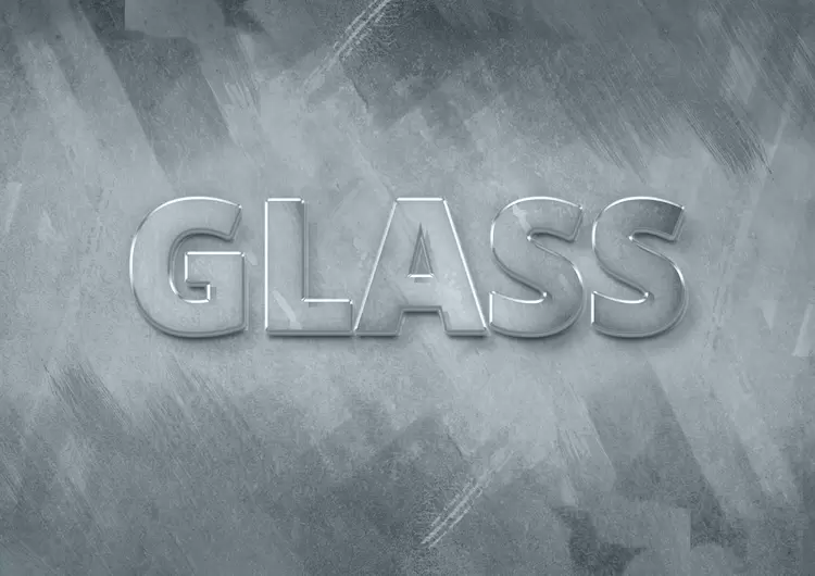 GLASS Text Effect