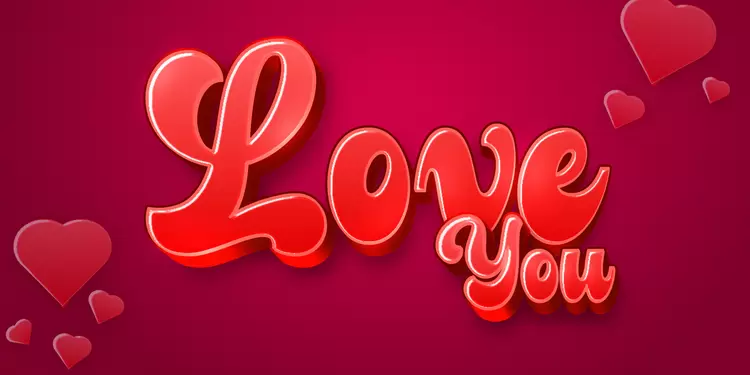 LOVE YOU Text Effect