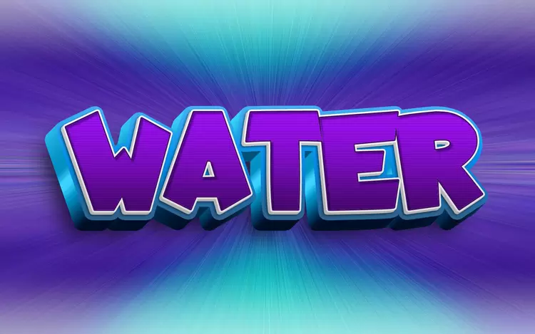 WATER Text Effect