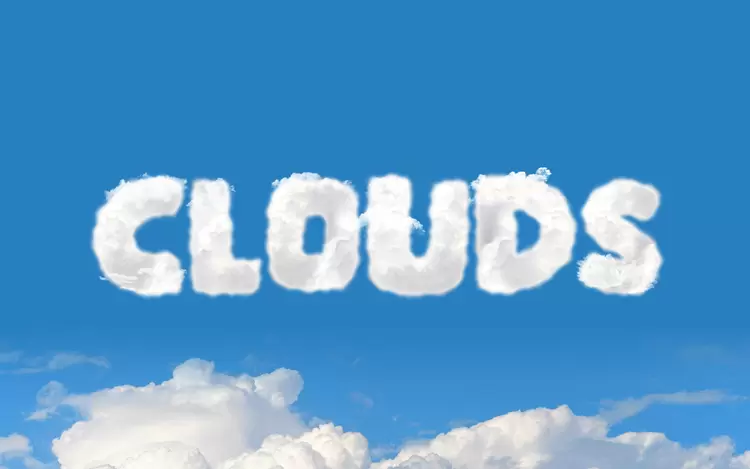 CLOUDS Text Effect
