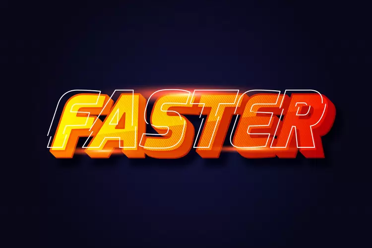 FASTER Text Effect