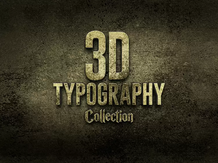 3D TYPOGRAPHY Coliection Text Effect