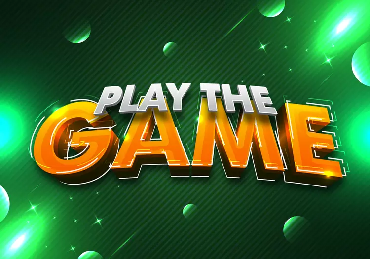 PLAY THE GAME Text Effect