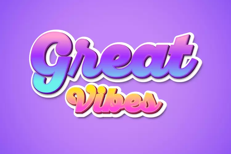 GREATE VIBES Text Effect