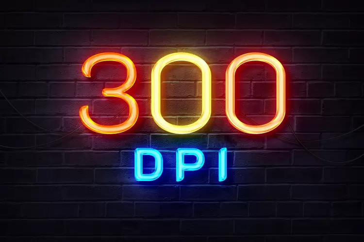 300 DPI Text Effect