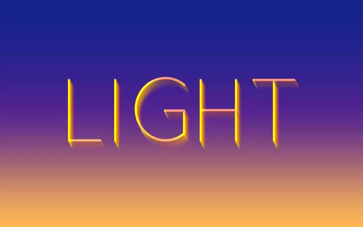 LIGHT Text Effect