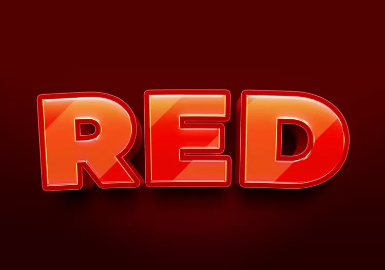 RED Text Effect