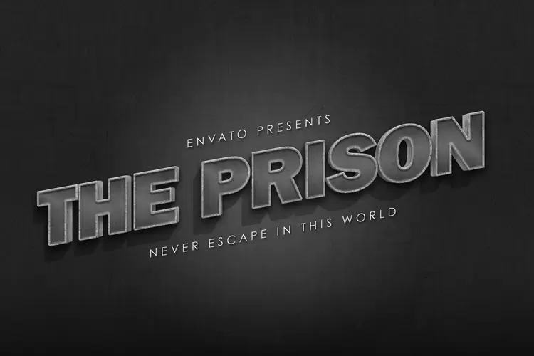 THE PRISON Text Effect