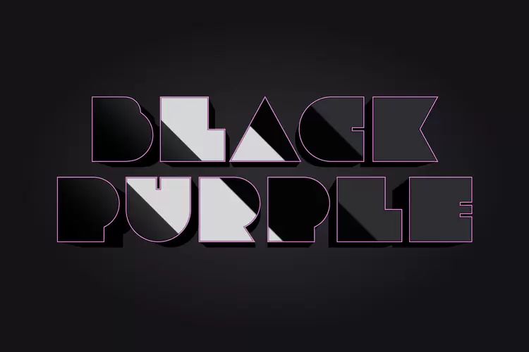 BLACK PURPLE Text Effect