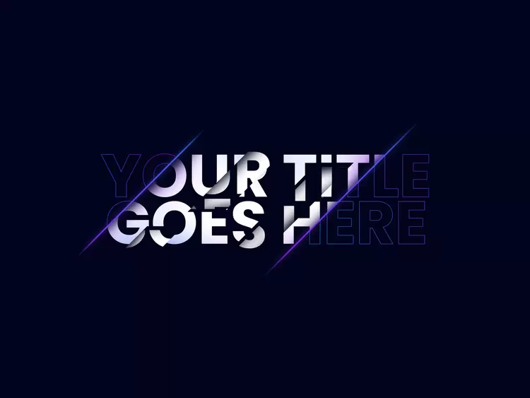 YOUR TITLE Text Effect