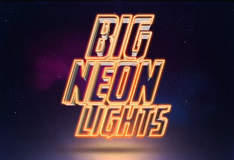 BIG NEON LIGHRS Text Effect