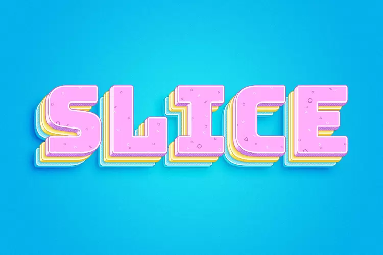 SLICE Text Effect