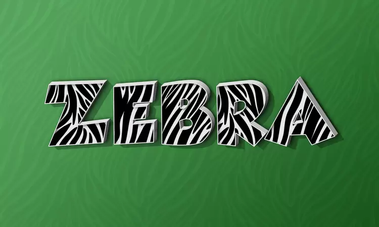 ZEBRA Text Effect