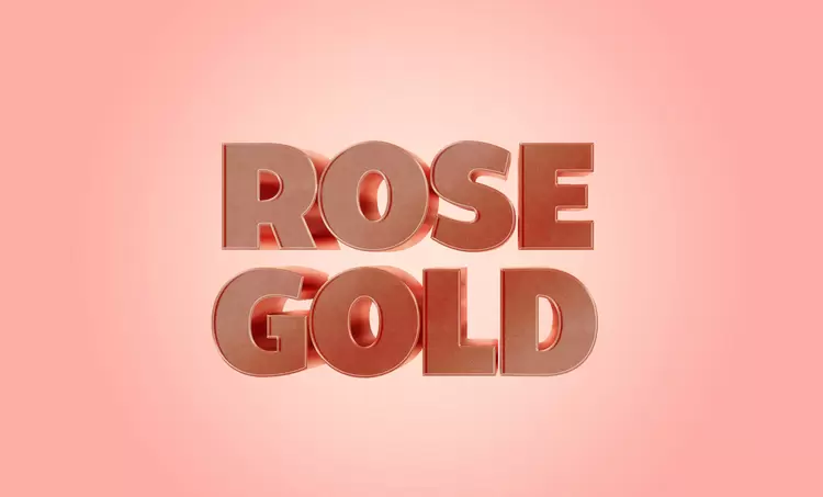 ROSE GOLD Text Effect