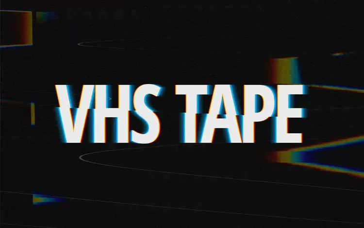 VHS TAPE Text Effect