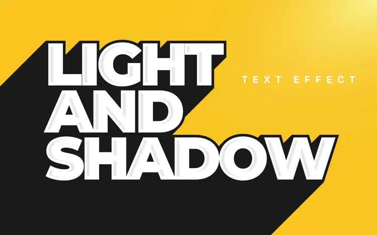 LIGHT AND SHADOW Text Effect