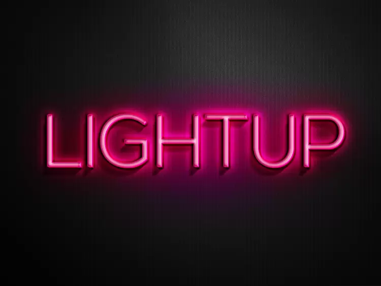 LIGHTUP Text Effect