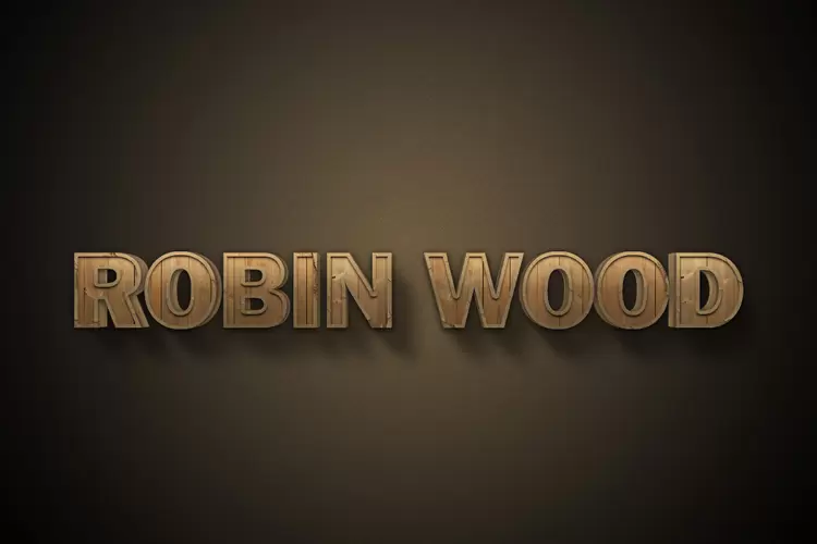 ROBIN WOOD Text Effect