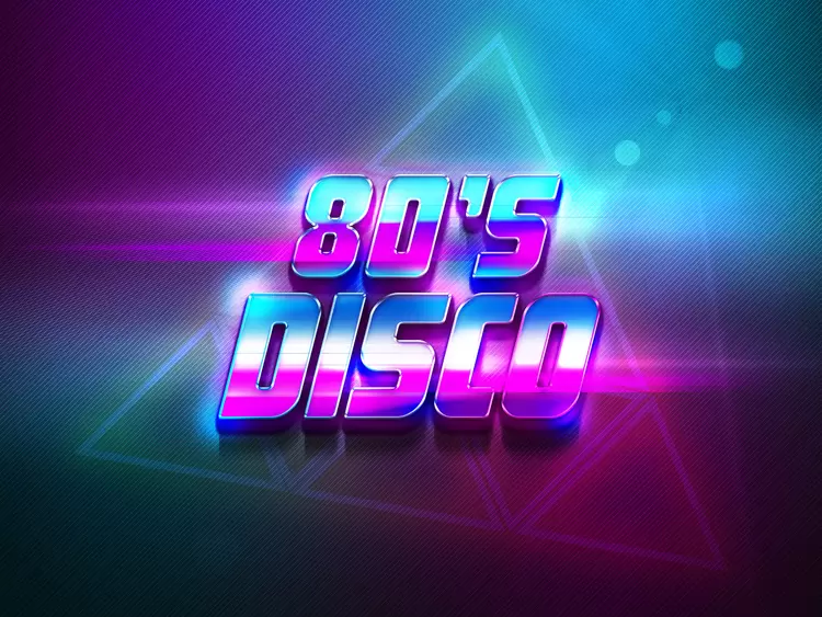 80s DISCO Text Effect