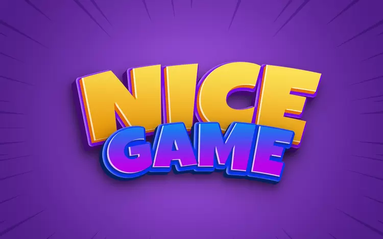 NICE GAME Text Effect