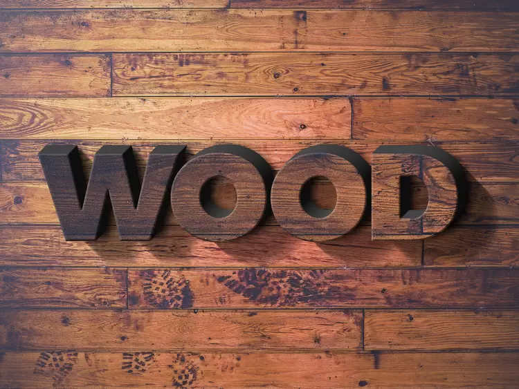 WOOD Text Effect