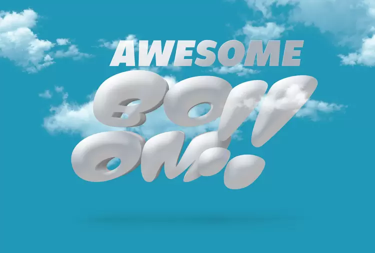 awesome GO ON Text Effect