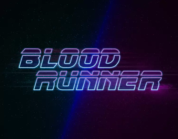 BLOOD RUNNER Text Effect