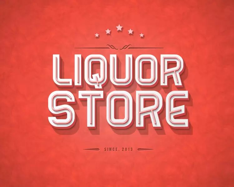 LIQUOR STORE Text Effect