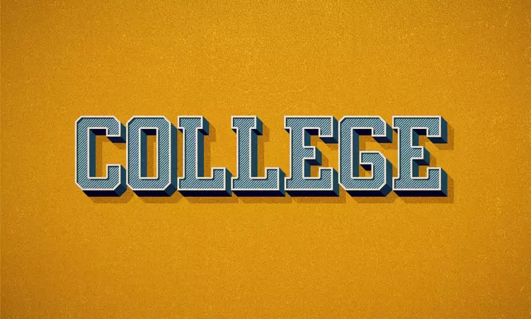 COLLEGE Text Effect