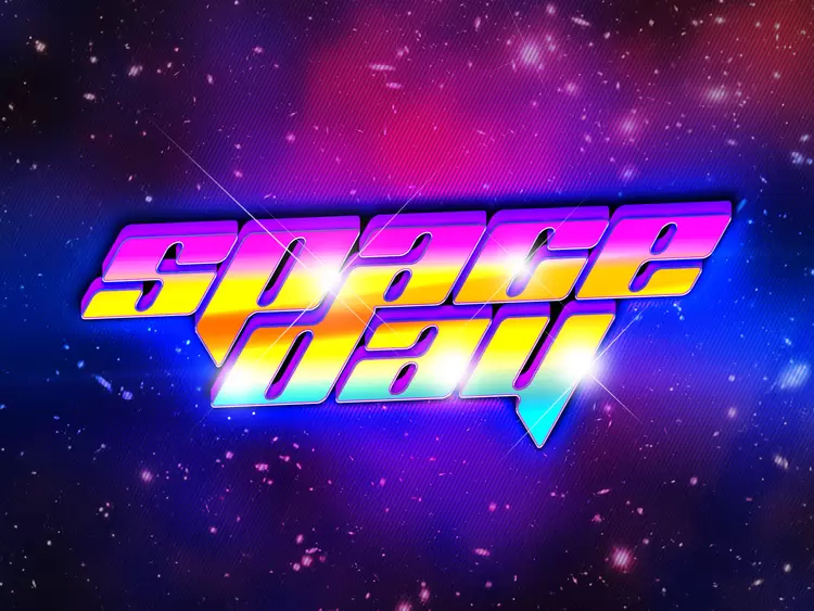 space day Text Effect